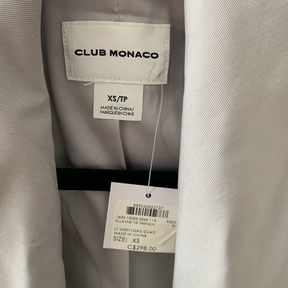 Club Monaco belted trench coat size XS - Picture 3 of 3